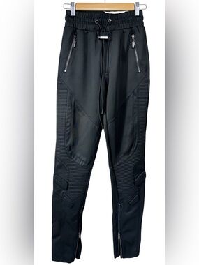 Guapi Pants Mens 28 Black Blood Diamond Moto Biker Jogger Zip Pockets Ankle Zips